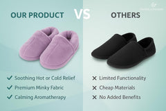 Comfort Slippers Hot/Cold Aromatherapy with 12 Herbs & Essential Oil Comfort Slippers Hot/Cold Aromatherapy with 12 Herbs & Essential Oil