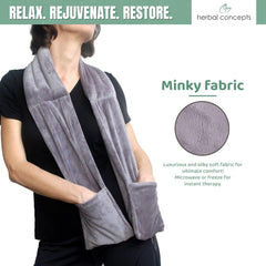 Warming Scarf for Soothing Hot/Cold Aromatherapy, Winter Warm Scarves with Pocket Warming Scarf for Soothing Hot/Cold Aromatherapy, Winter Warm Scarves with Pocket