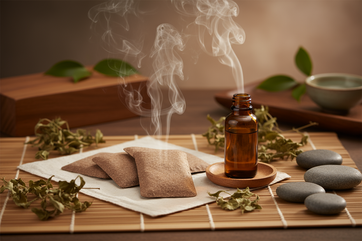 Discovering Natural Wellness: Mugwort Heat Therapy Patches, Ancient Stress Relief, and Hinoki Essential Oil Benefits