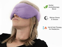 Herbal Concepts Hot & Cold Therapy Set – Eye Mask, Neck Wrap, Mittens & Booties with 12 Herb Aromatherapy Blend for Stress & Pain Relief – Soft Minky Fabric, Reusable, Comfortable (Lavender)