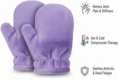 Herbal Concepts Hot & Cold Therapy Set – Eye Mask, Neck Wrap, Mittens & Booties with 12 Herb Aromatherapy Blend for Stress & Pain Relief – Soft Minky Fabric, Reusable, Comfortable (Lavender)