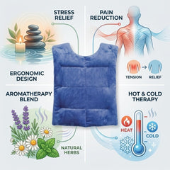 Back Wrap Hot/Cold Aromatherapy Vest Shaped for Stress & Pain Relief