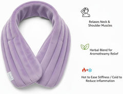 Herbal Concepts Hot & Cold Therapy Set – Eye Mask, Neck Wrap, Mittens & Booties with 12 Herb Aromatherapy Blend for Stress & Pain Relief – Soft Minky Fabric, Reusable, Comfortable (Lavender)