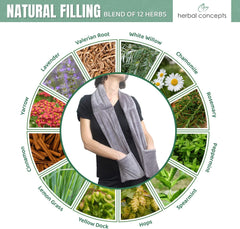 Warming Scarf for Soothing Hot/Cold Aromatherapy, Winter Warm Scarves with Pocket