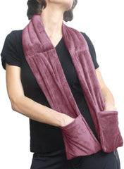 Warming Scarf for Soothing Hot/Cold Aromatherapy, Winter Warm Scarves with Pocket
